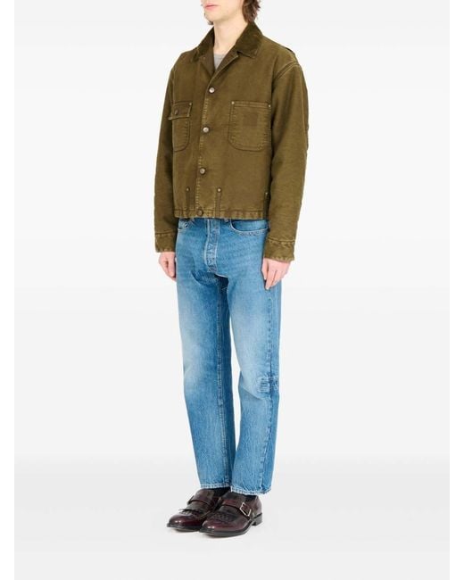 Maison Margiela Green Button-Up Sport Jacket for men