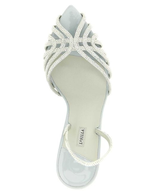 Le Silla White Embrace Sandals