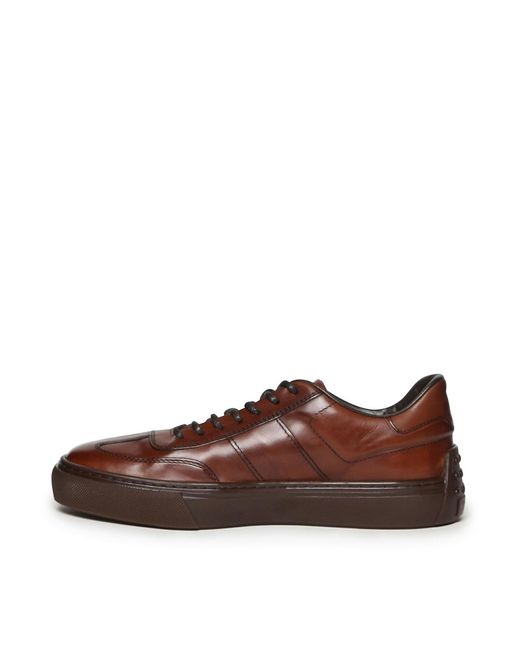Tod's Brown Leather Sneakers for men