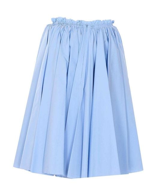 AMI Blue Midi Corolla Skirt