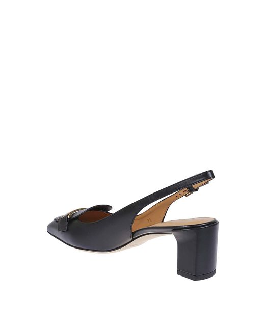 Tod's Black Leather Pumps