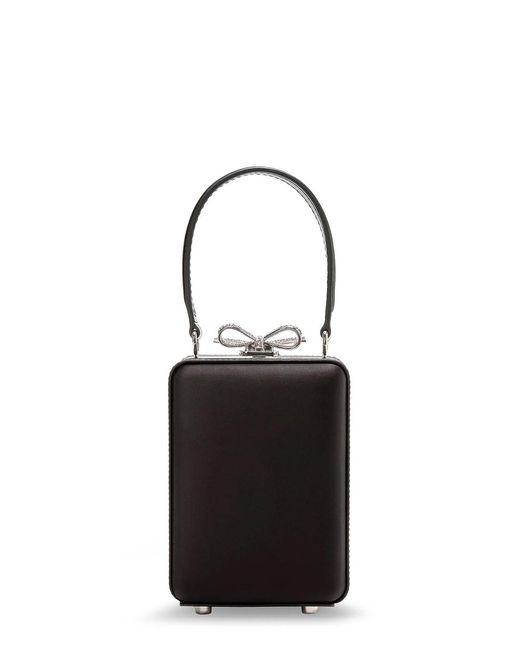 Self-Portrait White Satin Shoulder Bag With Crystals