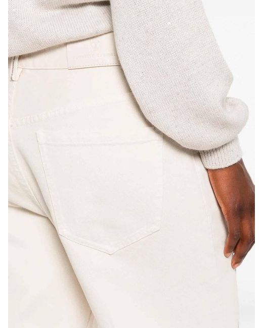 Brunello Cucinelli White Dyed Pants
