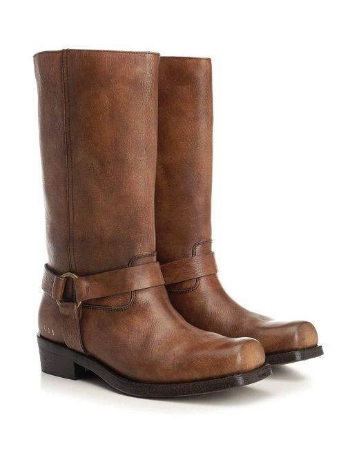 Golden Goose Deluxe Brand Brown High Biker Boots