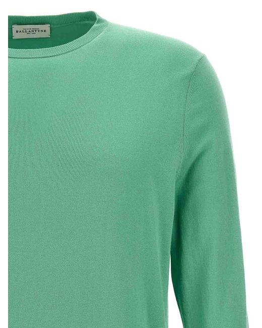 Ballantyne Green Cotton Sweater for men