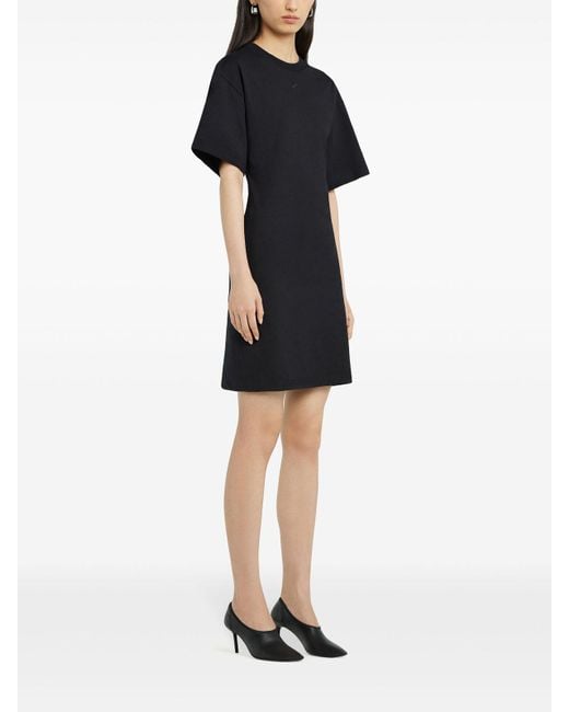 Courreges Black Cotton Mini Dress