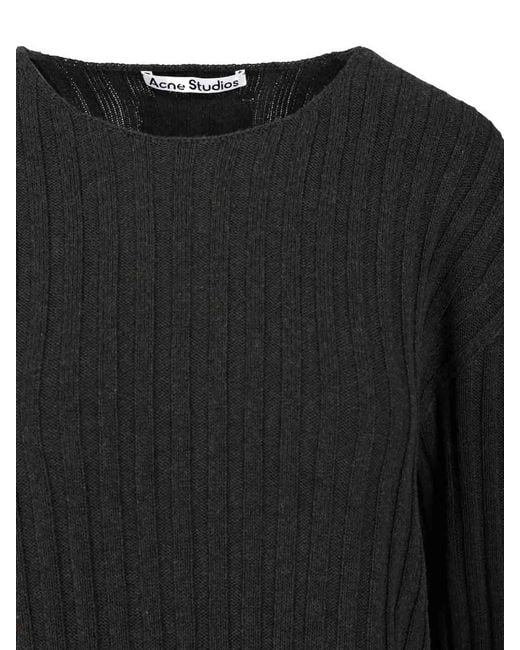Acne Black Crew Neck Sweater