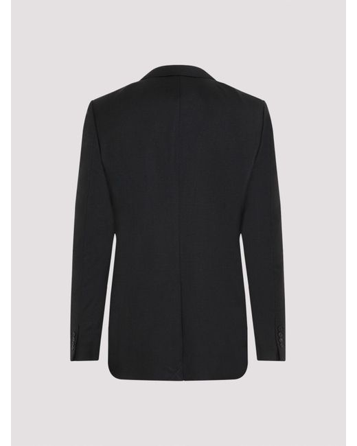 Lanvin Black Single Breasted Tailored Jacket for men