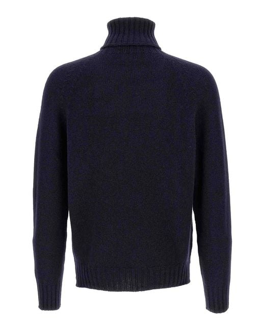 Ma'ry'ya Blue High Neck Sweater for men