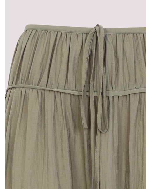Co. Green Soft Gathered Bubble Midi Skirt