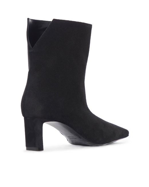 Khaite Black Suede Ankle Boots