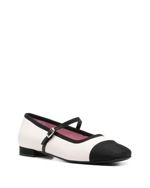 CAREL PARIS White Giselle Ballerina Shoes