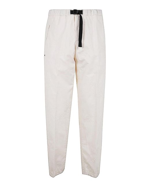 White Sand White Embroidered Pants for men