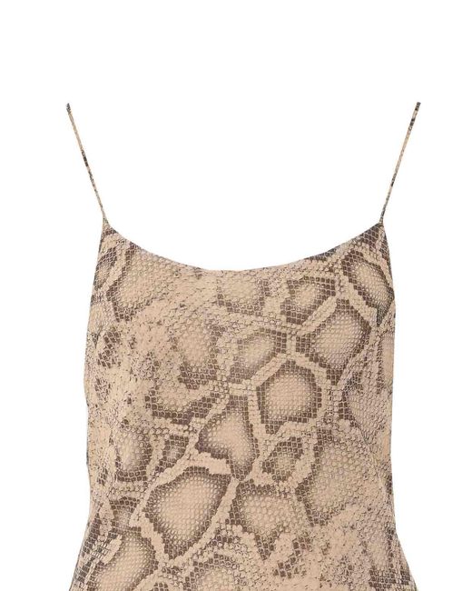ANDAMANE Natural Python Ninfea Maxi Dress