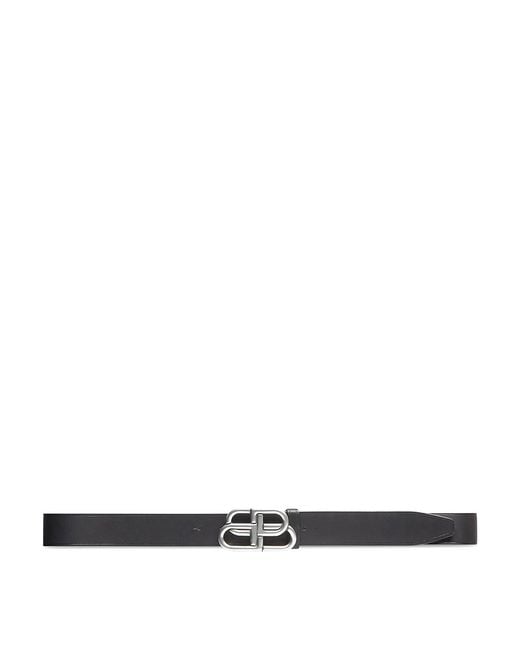 Balenciaga White Leather Belt for men