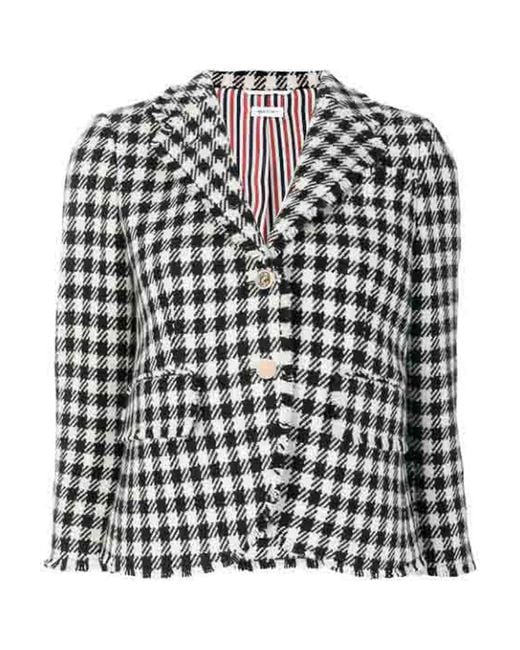 Thom Browne Black Jacket Check