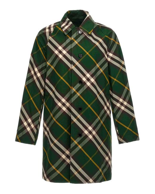 Burberry Green Medium Reversible Coat for men