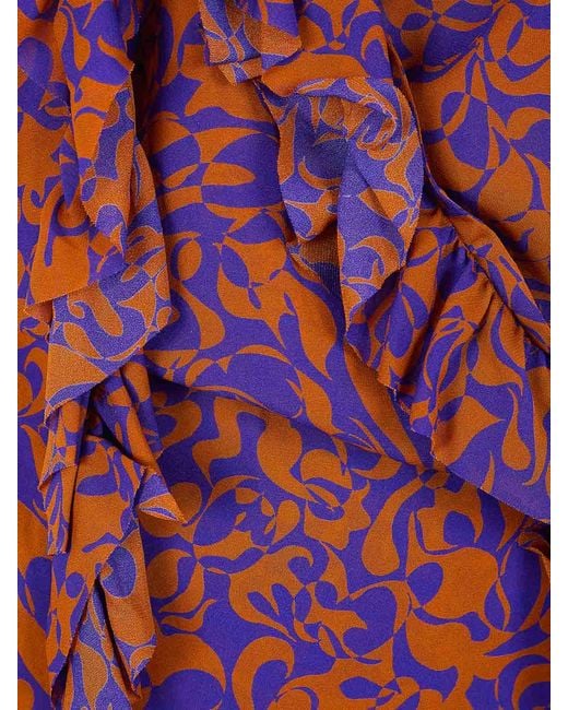 Dries Van Noten Purple Clematis Top