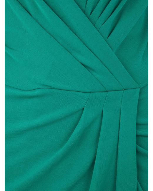 Alberta Ferretti Green Midi Wrap Dress