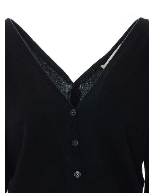 Lisa Yang Blue Jiana Cardigan With Buttons Closure