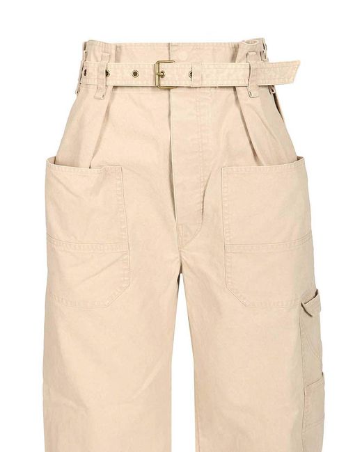 Isabel Marant Natural Mathilda Workwear Trousers