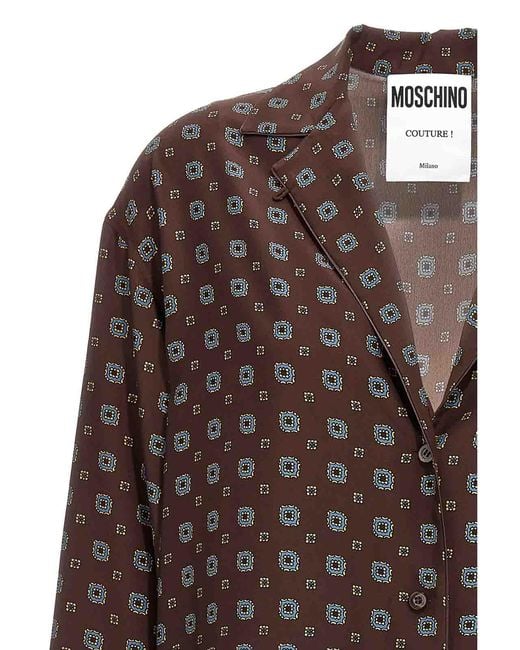 Moschino Brown Patterned Shirt