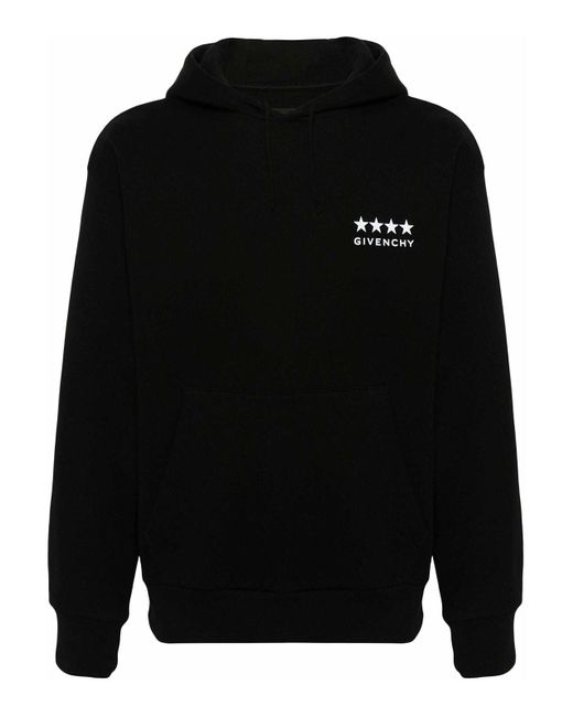 Givenchy Black Logo-print Hoodie for men