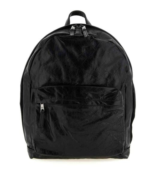 Giorgio Brato Black Eastpack Leather Backpack for men