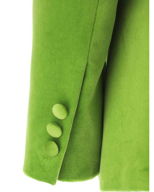 Vivetta Green Stretch Velvet Blazer