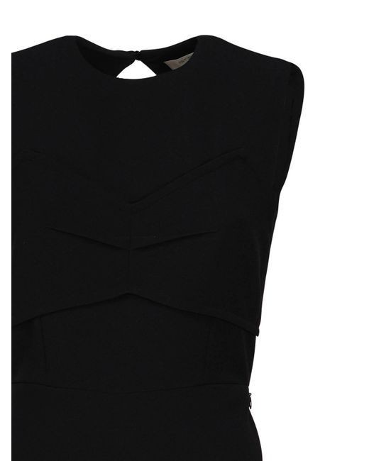 Sportmax Black Dress With Inlay And Back Cut Out