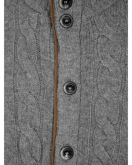 Herno Gray Cardigan for men