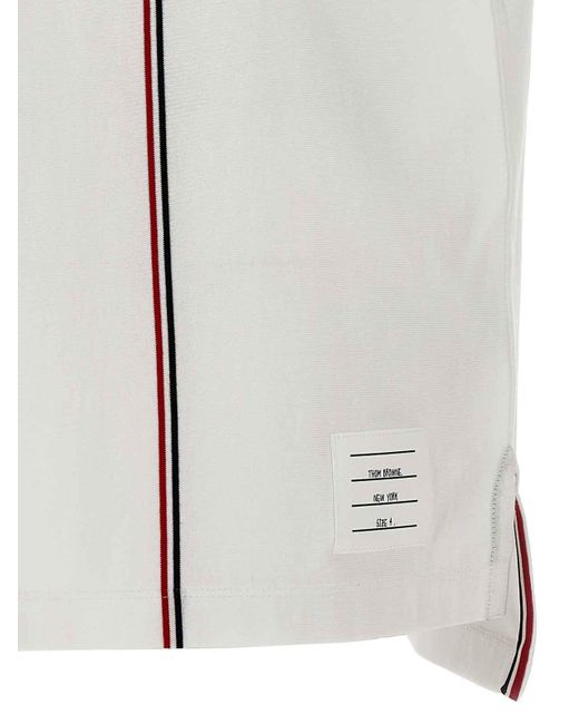 Thom Browne White Rwb Polo Shirt for men