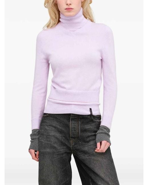 Marc Jacobs Purple Layered Turtleneck Sweater