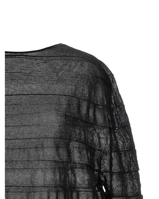 Issey Miyake Black Moving Knit Top