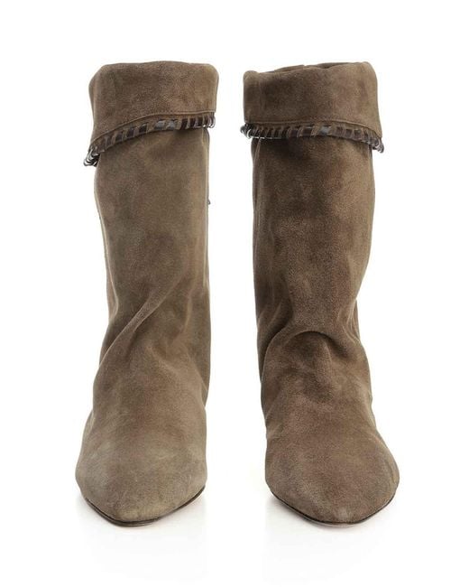 Isabel Marant Brown Draped Boots