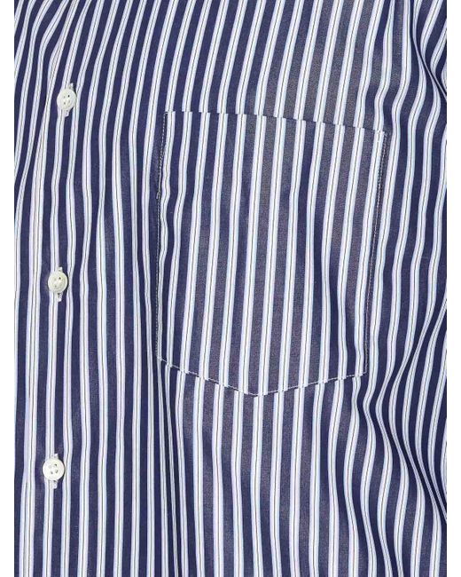 Comme des Garçons Blue And Shirt Striped Al Buttons for men