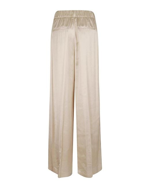 Peserico Natural Viscose Satin Trousers