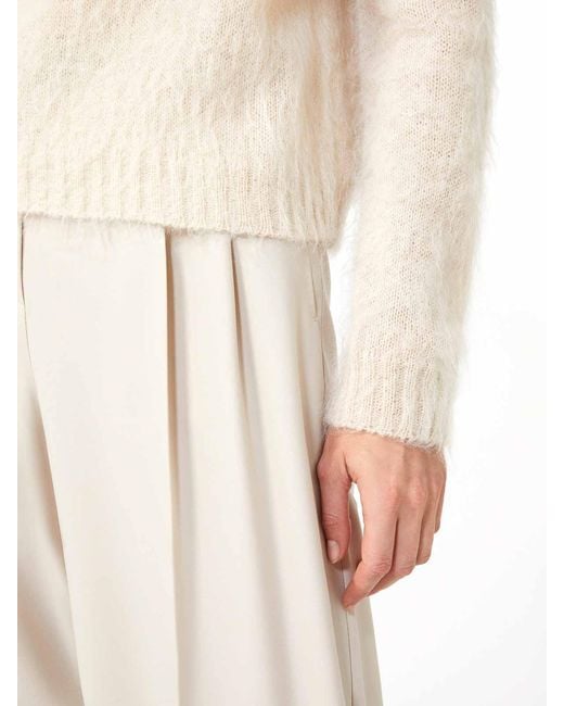 Max Mara White Crew Neck Sweater