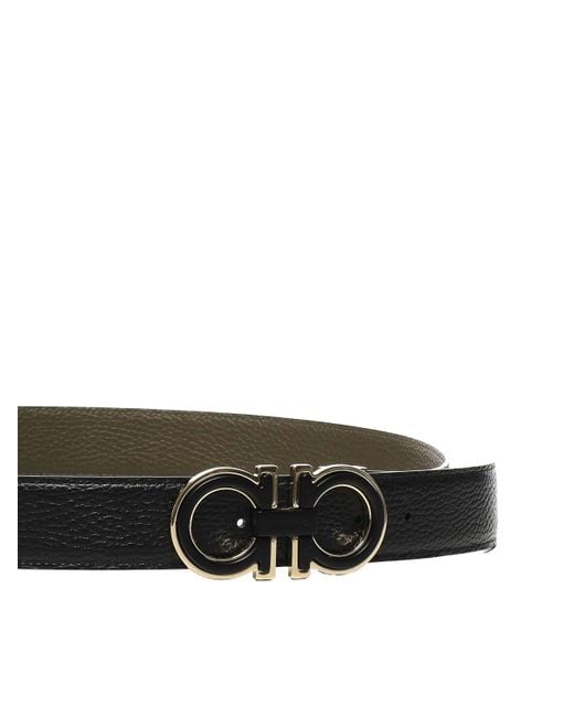 Ferragamo Black Gancini Belt for men