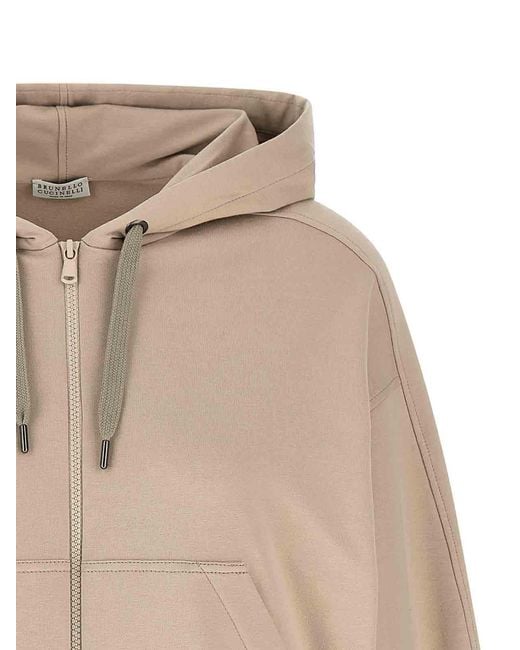 Brunello Cucinelli Natural 'Solomei Ad Mcccxci' Hoodie