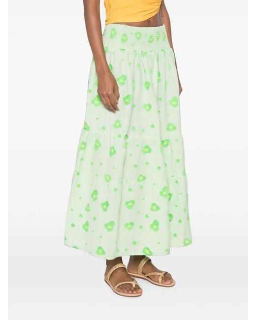 ORSINA Green Animalier Skirt