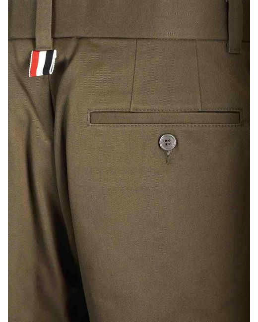 Thom Browne Gray Relaxed Pleated Trousers for men