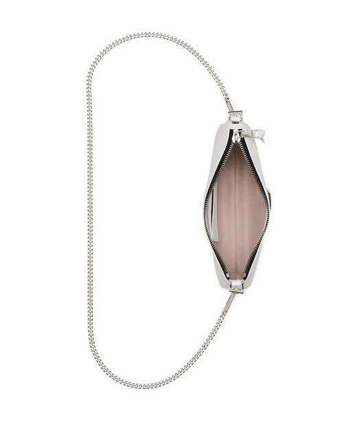 Marc Jacobs White The Pochette Leather Snapshot
