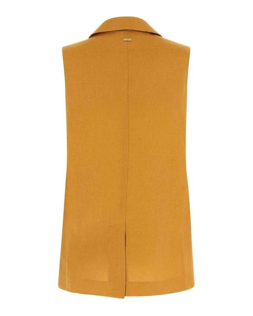 Herno Yellow Linen Vest