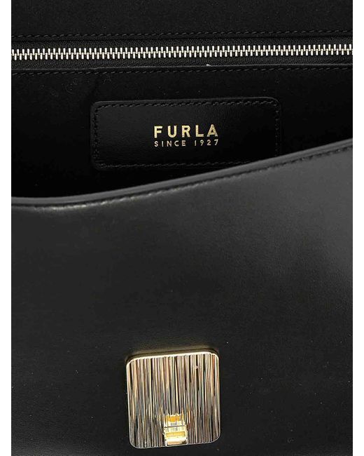 Furla Black Meridiana Shoulder Bag
