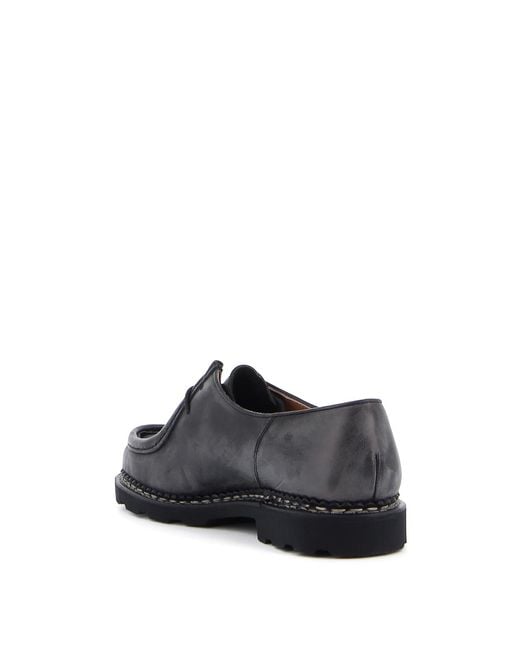 Paraboot Black Michael Leather Lace-Ups for men