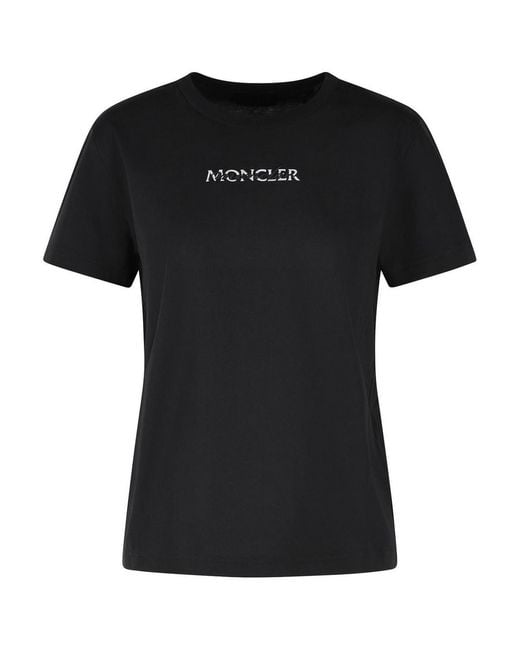 Moncler Black Cotton T-Shirt