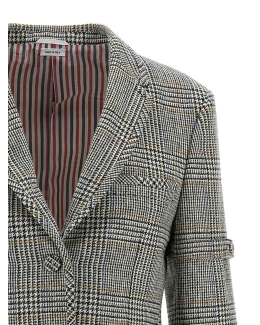 Thom Browne Gray Prince Of Wales Blazer