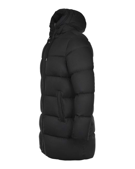 Herno Black Down Jacket Made Of Polyester for men
