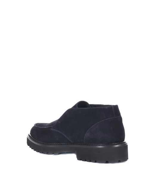 Doucal's Blue Doucals Suede Ankle Boot for men